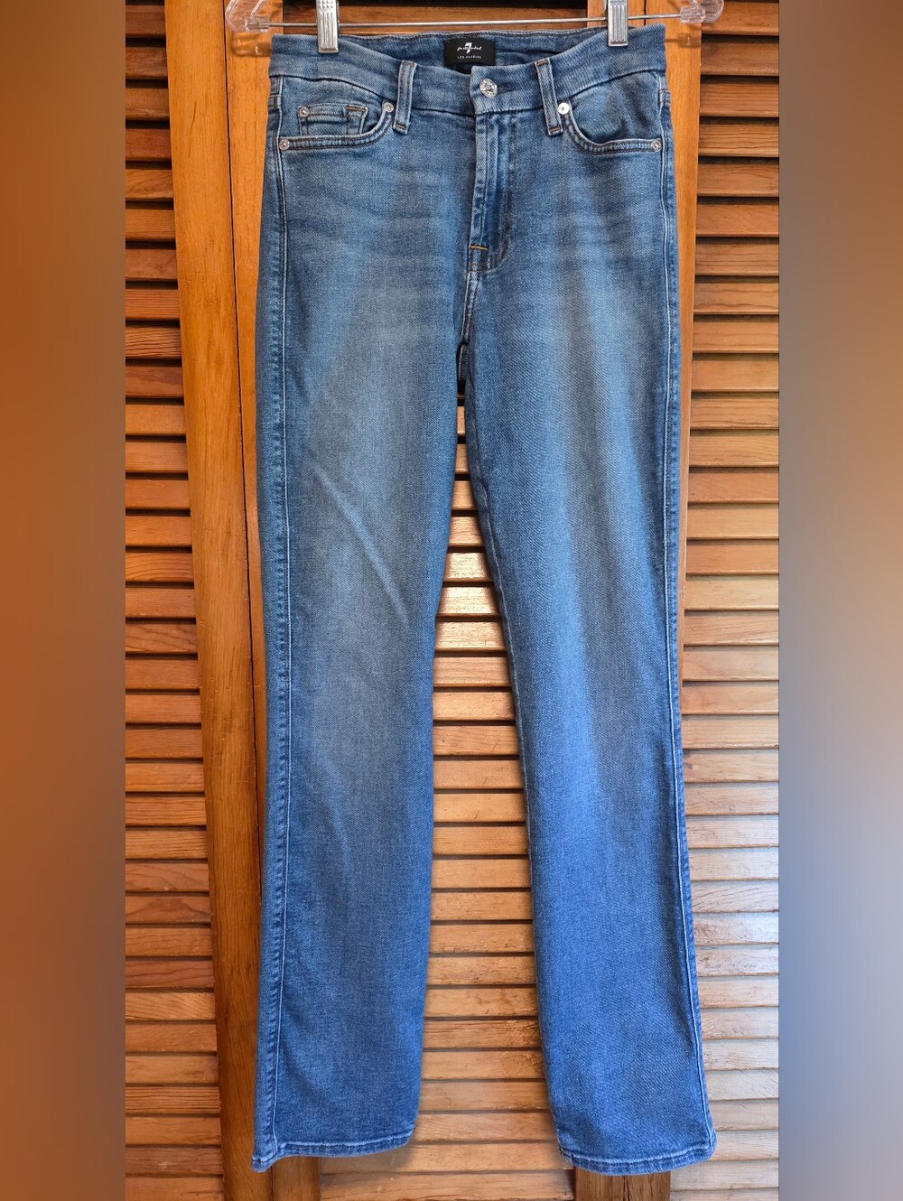 7 For All Mankind Blue Jeans Size 27 Style 112611 Mid-Wash Straight/Bootcut